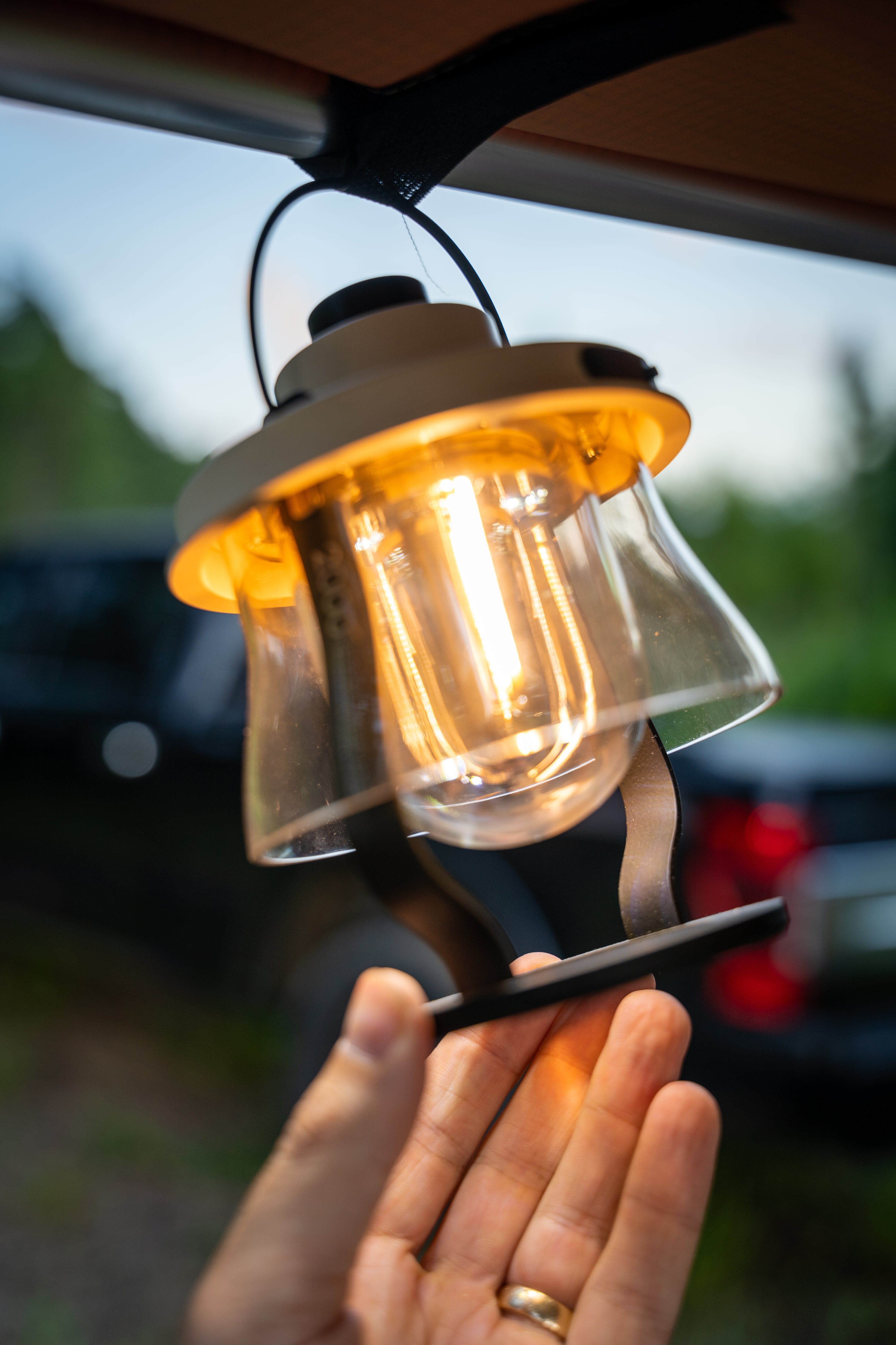 Vintage Lamp Camp Light - Beige