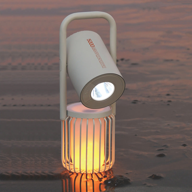 Portable Lantern Camp Light and Bluetooth Speaker - Beige