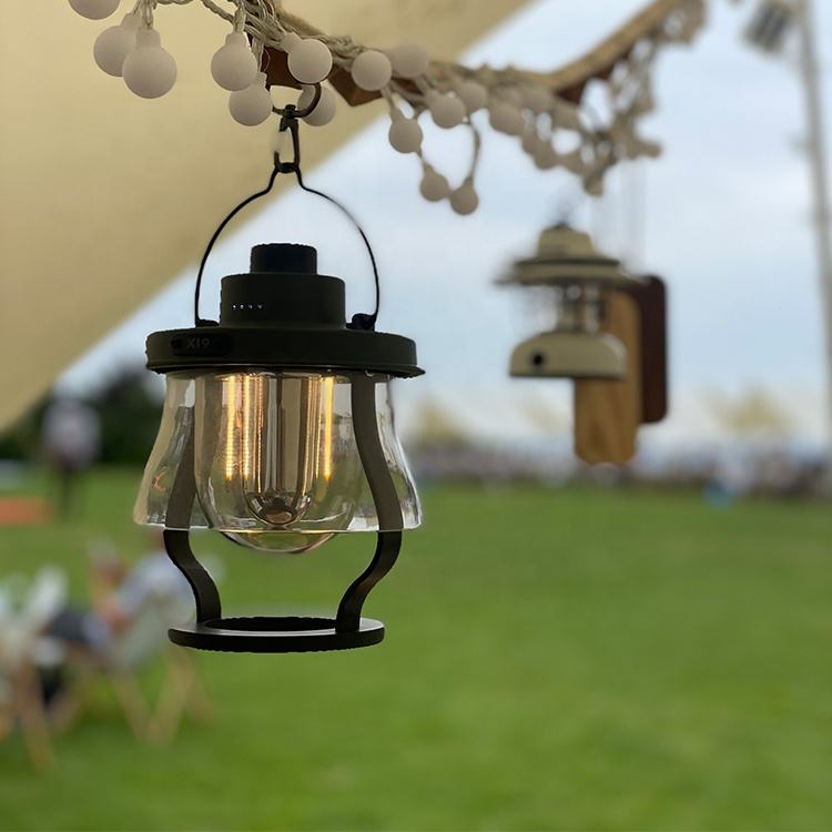 Vintage Lamp Camp Light - Green