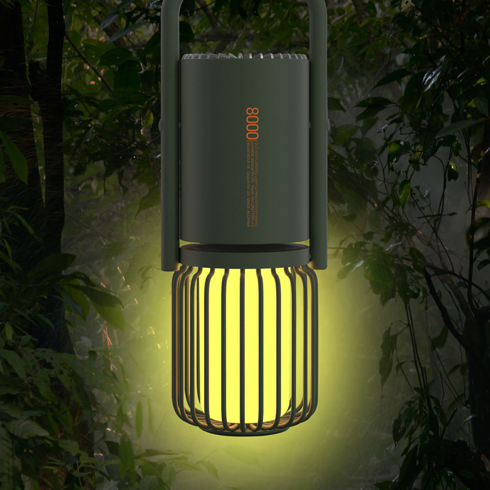 Portable Lantern Camp Light and Bluetooth Speaker - Green