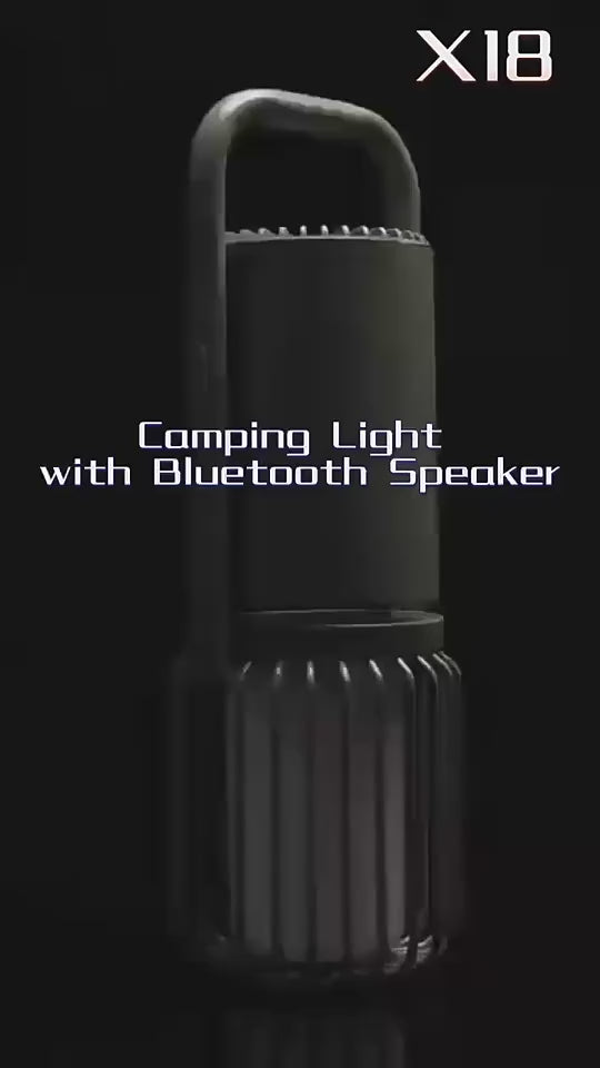 Portable Lantern Camp Light and Bluetooth Speaker - Green